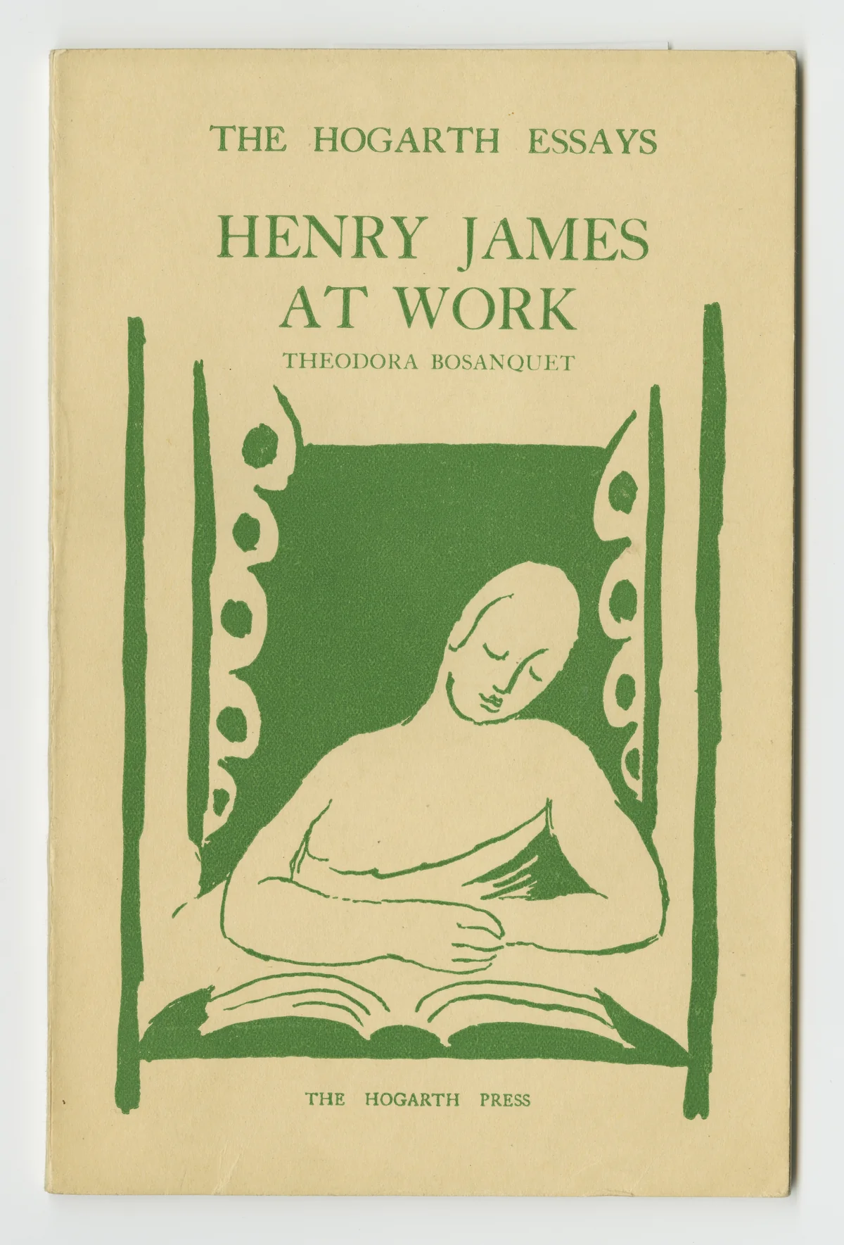 Book cover of Theodora Bosanquet’s memoir Henry James at Work, published by the Hogarth Press in 1924