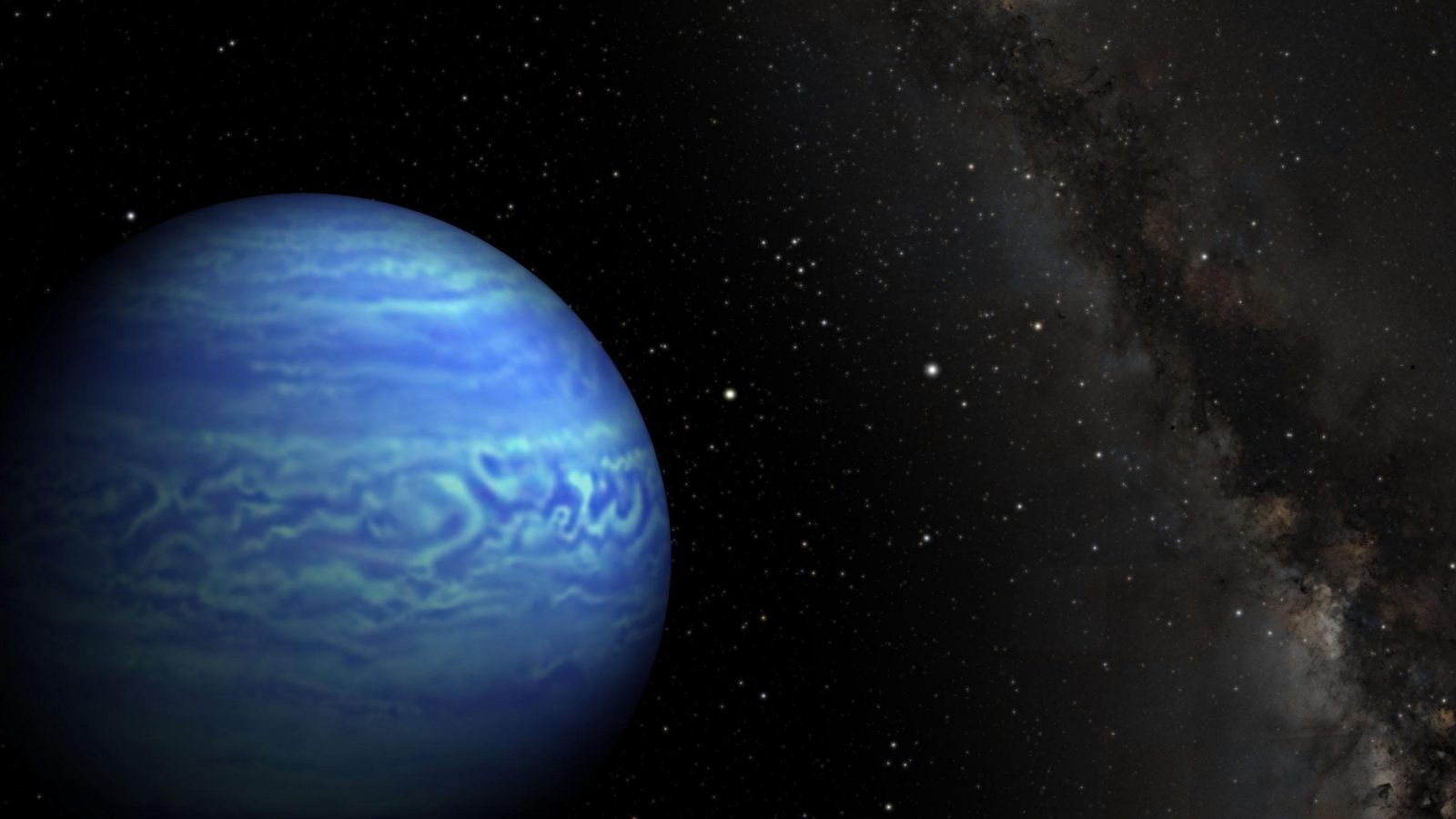 Artist's concept of WISE 0855, the coldest known brown dwarf